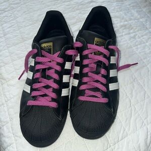 Womens adidas Superstar Athletic Shoe - Core Black / Cloud White